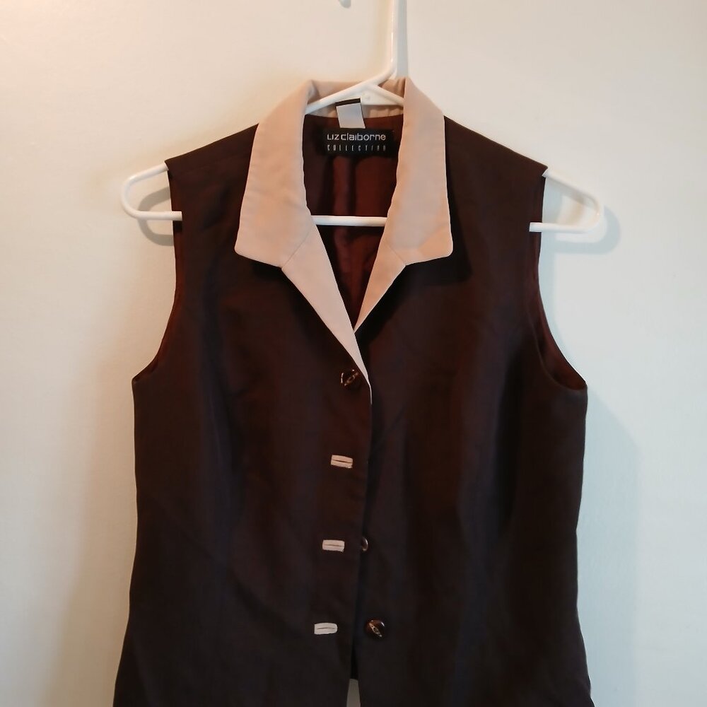 Liz Claiborne COLLECTION Brown Vest.